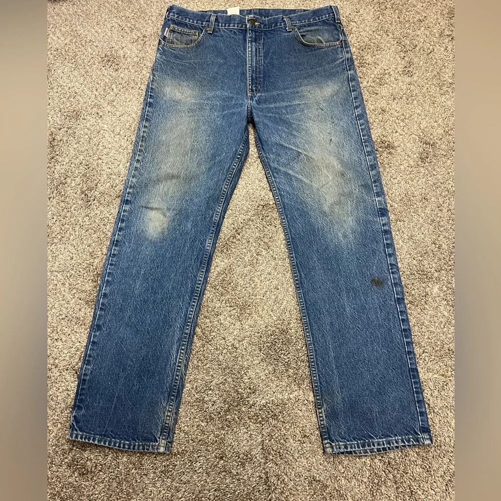 Vintage carhartt jeans‎ mens 40 x 34 relaxed fit denim workwear western cowboy - Picture 2 of 16